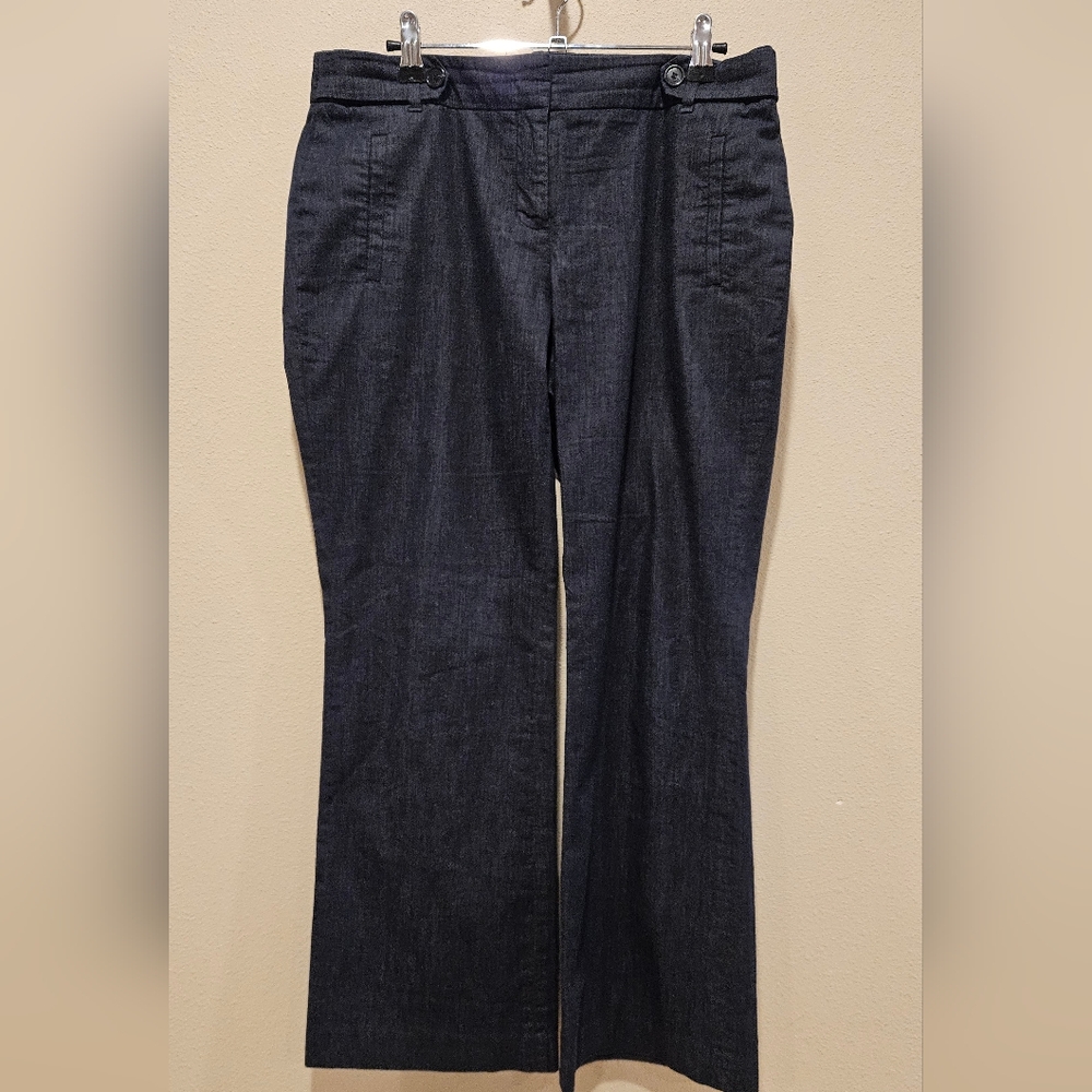 Ann Taylor Loft Marisa Dark Demin-like Color Pants, Size 8P